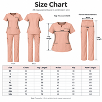 Ensemble de blouses médicales vertes personnalisées pour femmes avec détails noirs, haut à col en V et pantalon cargo, uniformes d'hôpital, tissu tissé en coton et polyester