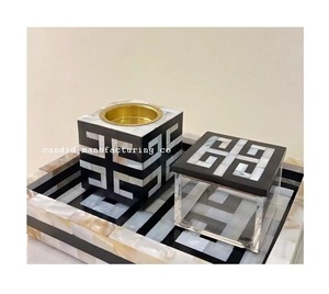 Ensemble cadeau Mabkhara incrusté de nacre de qualité supérieure Brûleur d'encens MOP Bakhoor Idéal pour les festivals arabes et l'atmosphère domestique - Product Image 1