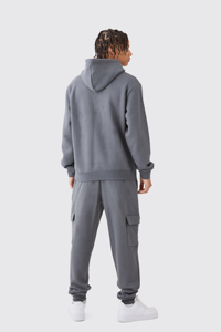 Customized High Quality Blank 350 GSM Oversize <b>Pullover</b> <b>Mens</b> Winter Fleece Tracksuit <b>Men</b> High Quality Cotton Jogging Tracksuit - Product Image 4