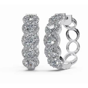 Pendientes de Aro Roxanas Radiance con Diamantes, Oro de 9 KT, 14 KT, 18 KT, Corte Redondo, Joyería Cultivada en Laboratorio, Proveedor Mayorista OEM B2B para Exportación - Product Image 1