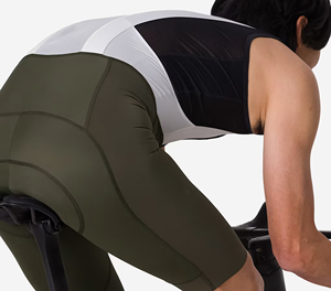 Pantalones Cortos de Ciclismo Transpirables Blancos/Verdes para Hombre, Ajustados, de Secado Rápido, Largos, Lisos, Teñidos, de Spandex y Poliéster - Product Image 5