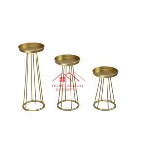 Bougeoir en métal décoratif pour la maison de luxe de vente chaude fini or 2025 - Product Image 1