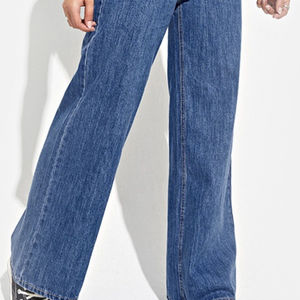 Pantalones Vaqueros de Mezclilla Rectos Personalizados al por Mayor para Mujer, Pantalones Vaqueros Ajustados de Mezclilla para Mujer, Pantalones Vaqueros Holgados de Mezclilla Extra Grandes - Product Image 3