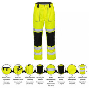 Pantalones de Alta Visibilidad Talla M. Certificados EN ISO 20471:2013+A1:2016 y EN ISO 13688:2013/A1:2021 - Product Image 5
