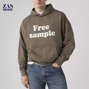 เสื้อฮู้ดดี้ผู้ชายคุณภาพสูง ผ้าฝ้ายฟลีซ 100% สำหรับฤดูหนาว ไซส์ใหญ่ ไม่หดตัว ด้านหน้าสีพื้น เป็นมิตรกับสิ่งแวดล้อม รับผลิตแบบ ODM - Product Image 1