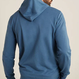 Sweat à capuche zippé en coton avec logo personnalisé pour hommes Veste polaire lourde Streetwear Style OEM Fourniture d'usine en vrac Vente en gros Sweat à capuche uni - Product Image 3