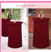 80 rond par 110 ensemble de couvertures de table de bar élégantes nappe ronde à volants pour table de bar de fête de mariage pour banquets et mariages