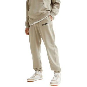 Pantalons de survêtement vintage taille moyenne personnalisés pour hommes Ensembles de jogging baggy 100% coton Survêtement d'hiver Style décontracté Pantalons de survêtement hauts pour hommes - Product Image 1