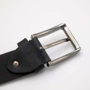 Cinturón de Cuero Genuino Estilo Crazy Horse, Cinturón Formal Automático para Hombre y Mujer con Hebilla de Aleación, Negro (CHLB01) - Product Image 5