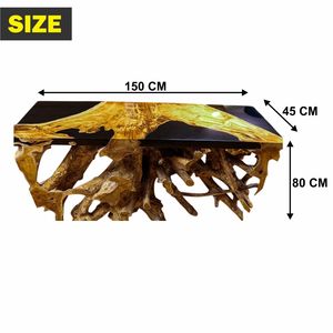 [EXCLUSIVO] MESA DE CONSOLA DE RAÍZ DE TÉCQUEL RESINADA, MUEBLE PARA EL HOGAR - Product Image 3