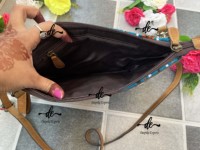 Nouvel arrivage de sacs à franges usinés à la main de couleur bleue jacquard sacs en tissu aztèque bohème à la mode sacs élégants pour femmes