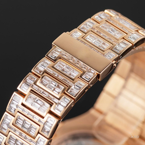 2024 Luxury Mechanical Diamond Watch ODM Bussdown Hip Hop Crafted Stainless Steel Square VVS Lab Grown Antique Business - Product Image 3