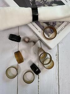 Servilleteros de Cuerno de Búfalo, Porta Servilletas Redondos para Hoteles de Lujo, Restaurantes y Mesas de Boda, Alta Calidad - Product Image 4