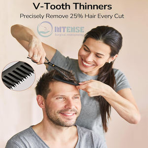 Juego de tijeras de corte de pelo profesional de acero inoxidable, tijeras de peluquería, Kit de peluquería para cortar y recortar el estilo - Product Image 5