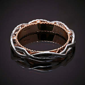 Dernière vente chaude bague infini pur 14k bague en or massif pour les femmes croisées torsadées infini éternité bagues Fine Jewelry OEM - Product Image 3