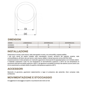 Tecnosystemi Rouleau de 50 mètres de tube rond flexible antistatique et antibactérien avec diamètre de 75 à 90 mm pour systèmes CVC pour l'air - Product Image 3