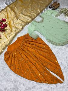 Cửa Hàng Thời Trang Trang Phục Phong Cách Khâu Thiết Kế May Mặc Hiện Đại Của Phụ Nữ Punjabi Dhoti Salwar khiêm tốn Bollywood Phong Cách Cho Các Bên - Product Image 4