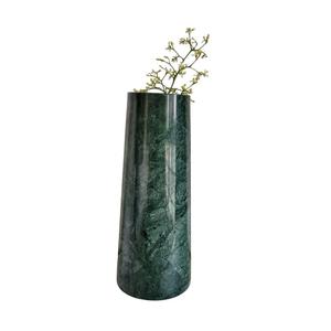 Fabricante a granel de jarrón de mármol verde de tamaños medianos El mejor diseño Decorativo de alta calidad con los tamaños de 7L X 10W X 25H Cm - Product Image 1