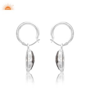 Pendiente colgante de Hamsa de piedras preciosas de rutilo negro Natural de Plata de Ley 925 de alta calidad para fabricante de joyería de mujer - Product Image 3