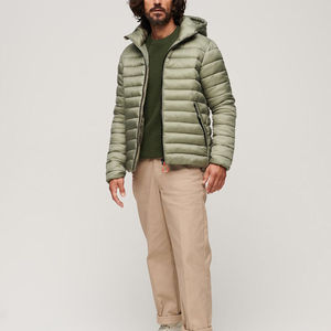 Blouson matelassé imperméable pour homme, entièrement personnalisable, tendance urbaine, en nylon et polyester, idéal pour le froid - Product Image 4