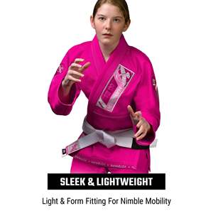 Uniforme BJJ Gi para mujer, tejido de perlas de 350gsm, ligero, preencogido, Jiu Jitsu brasileño, Kimono, logotipo personalizado, traje de artes marciales - Product Image 4