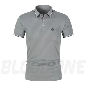 Chemise Homme Rouge à Manches Courtes Bloodline avec Logo Imprimé Numérique sur le Devant, Coupe Classique Formelle, Tissu Oxford en Coton Respirant - Product Image 4
