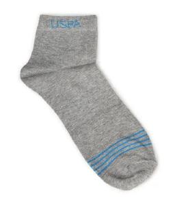 Vente en gros de chaussettes de cheville en coton coupe basse unisexe brodées style vintage de F.S. International-Couleurs unies - Product Image 5