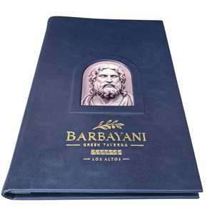 Menu Holder PU Leather <b>File</b> <b>Folder</b> Organizer Menu Book Cover Binder for Restaurant Hotel Cafe - Product Image 2