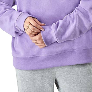 Personnalisation Commencez par quantité minimale de commande bas Sweatshirt pour femme Quarter Zip up Collar Panels Drop Shoulder Oversize Pullover Hoodie Sweat - Product Image 6