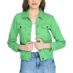 แจ็คเก็ตยีนส์ผู้หญิงทรงเข้ารูปคุณภาพสูง ผ้าทอเนื้อดี สไตล์ลำลอง ติดกระดุม มีกระเป๋า รุ่นปี 2026 - Product Image 1