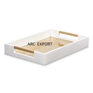 Plateau de service en marbre blanc et en laiton de grande taille de haute qualité pour mariage et événements - Product Image 5