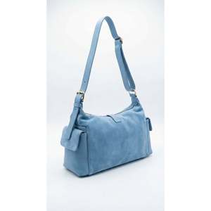 Borsa a Tracolla Morbida in Vera Pelle Scamosciata e Pelle Dollaro - Made in Italy - Art. 26036 - Product Image 3