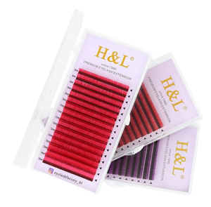 D Curl Synthetic Hair Eyelash Extensions 0.05mm Thickness and 13mm Length - Product Image 1