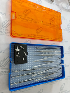 Ensemble complet d'instruments microchirurgicaux, kit de microchirurgie en acier inoxydable allemand, pinces microvasculaires, plateau en plastique, clinique, hôpital - Product Image 2