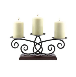 Vintage inspired metal candle holder <b>set</b> handcrafted <b>for</b> indoor <b>outdoor</b> use living room <b>dining</b> table bedroom patio - Product Image 1