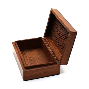 Cajas de Madera de Arte Popular Antiguo, Caja de Almacenamiento Tallada a Mano, Estuche de Madera para Regalos, Patrón Encantador, Almacenamiento Decorativo - Product Image 4