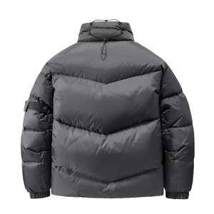 Veste matelassée pour homme de haute qualité OEM, chaude, hiver, grande taille, fermeture éclair intégrale, veste gonflée en duvet - Product Image 2
