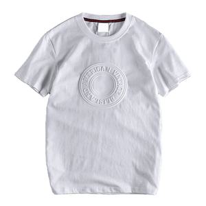 Oversized 100% Cotton Custom High Quality Worsted <b>Fabric</b> 340g Breathable Quick Dry Comfortable T-Shirt for Men - Product Image 1