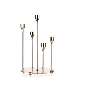 Soporte de latón decorativo para mesa de boda, para comedor candelabro, decoración del hogar, hecho a mano, brillante y pulido - Product Image 5