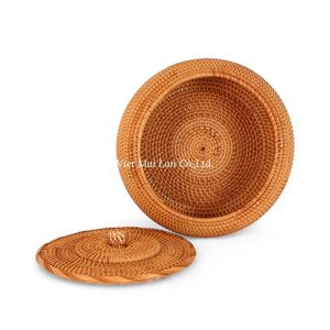 กล่องเก็บของหวายทำมือ ด้วยพื้นผิวธรรมชาติ สำหรับการจัดระเบียบบ้านในชีวิตประจำวัน - Product Image 3