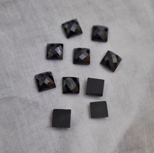 Colgante de diamante Moissanite de corte princesa negro de 8 mm facetado con VVS claridad grado AAA laboratorio creado joyería personalizada - Product Image 2