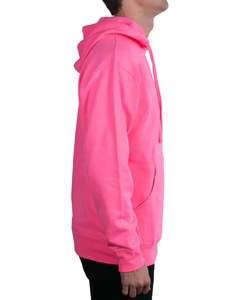 Custom Neon <b>Pink</b> Pullover <b>Hoodie</b> Unisex - Bulk Customization OEM ODM for <b>Men</b> & Women Soft Cotton Polyester Private Labeling - Product Image 3