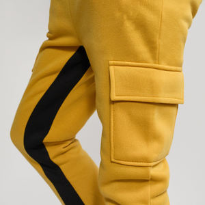 Pantalones Deportivos Casuales de Invierno para Hombre al por Mayor - Ecológicos, 100% Algodón, Forro Polar Grueso, Cintura Elástica con Cierre de Cordones - Product Image 4