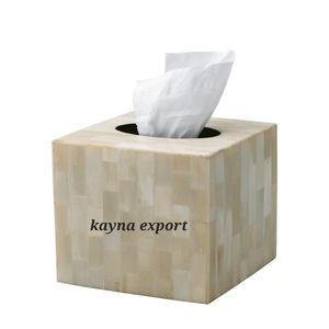 Nouvelle arrivée la plus vendue Boîte à mouchoirs en nacre décorative de table pour appartement de luxe et café - Product Image 1