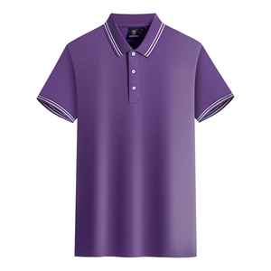 High Quality Solid Luxury Cotton Polyester Knitted for Shirts for Men with Custom Logo Quick Dry Short Sleeve - Product Image 3