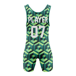 Combinaison de lutte professionnelle personnalisée pour équipe, combinaison de sport, extensible, respirante, légère, 100% polyester, pour homme adulte - Product Image 3