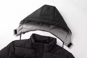 Manteaux rembourrés de grande taille pour hommes, veste à capuche à bulles, veste d'hiver chaude pour hommes - Product Image 4