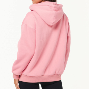 Sudadera con Capucha de Gran Tamaño para Mujer, de Manga Larga, Color Sólido, de Secado Rápido, Mezcla de Poliéster/Algodón Estampada de Alta Calidad OEM - Product Image 2