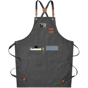 Factory Adjustable Men Women <b>Apron</b> with Pocket Cooking <b>Kitchen</b> Bar Gardeninf Barista Cotton <b>Apron</b> - Product Image 4