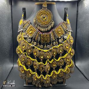 Collier pour femme en alliage de cuivre plaqué argent antique de style bohème fait à la main, perles de verre écologiques, mode vintage - Product Image 6